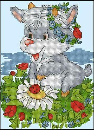 Набір для вишивання хрестиком. розмір:  13*18 см серед квітів