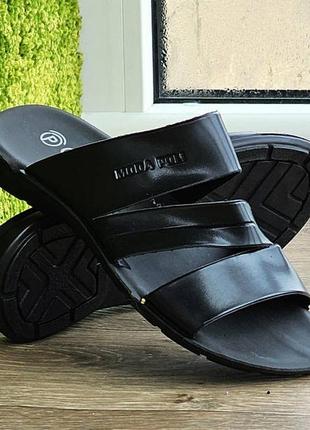 Шлепанцы летние мужские черные