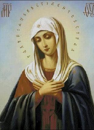 Набір для вишивання хрестиком. розмір: 40*52 см ікона пресвятої богородиці «розчулення»