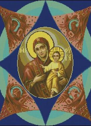 Набір для вишивання хрестиком. розмір: 30*38 см ікона божої матері неопалима купина