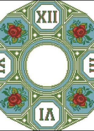 Набір для вишивки хрестиком. розмір: 27*27 см старовинний годинник