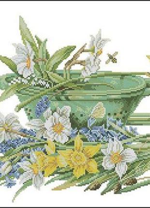 Набір для вишивання хрестиком. розмір: 34*28 см лілії натюрморт