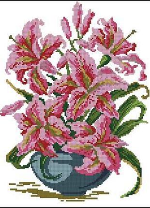 Набір для вишивання хрестиком. розмір: 21*25 см лілії
