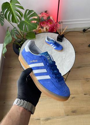 Adidas gazelle indoor 'blue fusion gum'