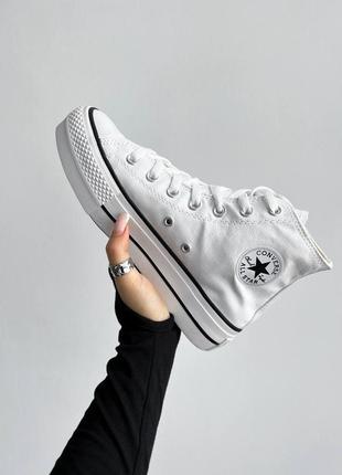 Converse wmns chack taylor all star high white кеды конверс женские белые высокие, кеды ляпкие высокие конверс6 фото