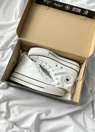 Converse wmns chack taylor all star high white кеды конверс женские белые высокие, кеды ляпкие высокие конверс4 фото