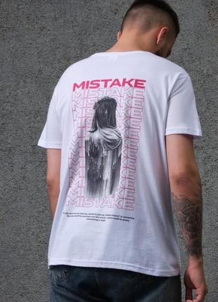 Оверсайз футболка с принтом without mistake white