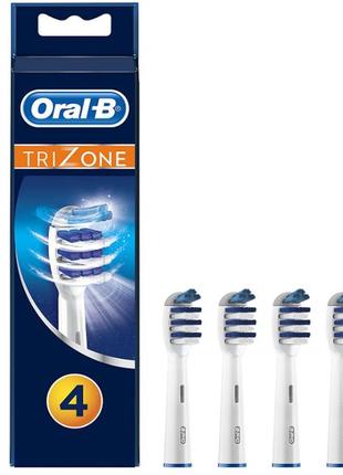 4 шт. насадки trizone тризон для зубних щіток oral-b braun 4 штуки eb30 braun oral-b trizone 5002 фото