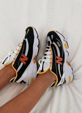 Женские кроссовки new balance 1000 black / white / yellow premium