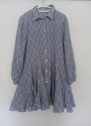 Короткое платье в принт от zara
