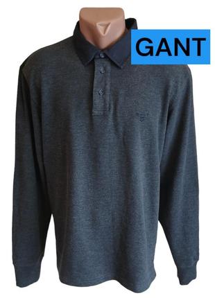 Оригинальная мужская поло рубашка бренда  gant лонгслив кофта