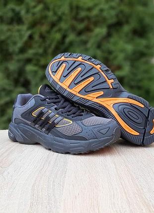 Кросівки adidas response cl сірі з помаранчевим