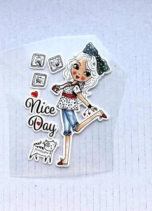 Термоаппликация nice day 8х7 см.