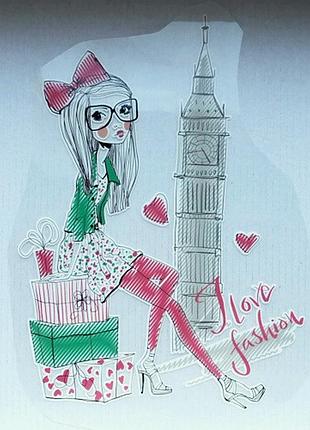 Термоаппликация i love fashion 25х18 см
