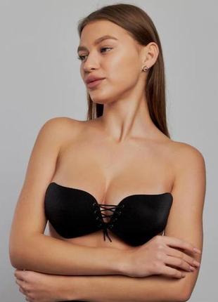 Бюстгальтер-невидимка без бретельок fly bra чорний