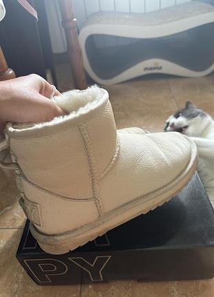 Жіночі білі шкіряні уггі prpy