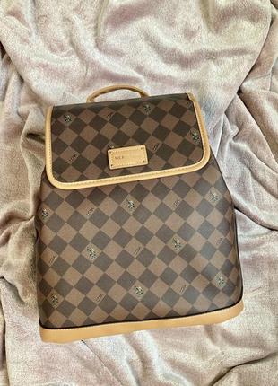Великий жіночий рюкзак u.s. polo assn. diamond signature backpack коричневий