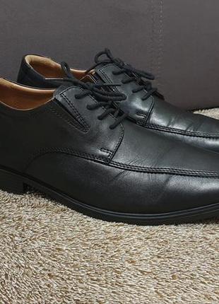 Кожаные мужские туфли от американского бренда clarks. как новые!