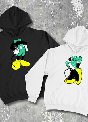 Парные худи/свитшоты с принтом - микки маус!