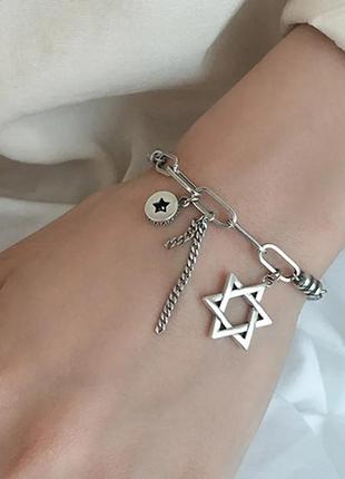 Браслет цепочка серебро silver оригинально стильно