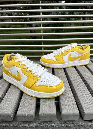 Кроссовки nike air jordan 1 low (yellow)3 фото