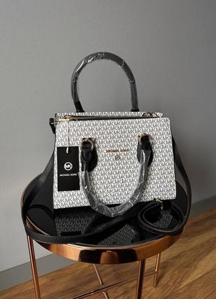 Сумка женская в стиле michael kors white black