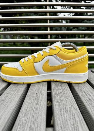 Кроссовки nike air jordan 1 low (yellow)4 фото