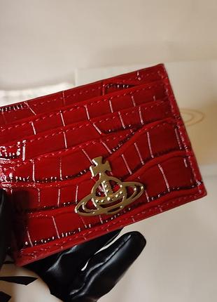 Оригинальный картхолдер vivienne westwood черного, красный цвет кошелек вельян вествуд