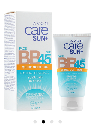 Солнцезащитный матирующий крем avon care sun+ shine control sun cream spf 45 ейвон эйвон bb bb