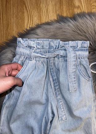 Стильные трендовые широкие джинсы свободного кроя для девочки 7/8р f&amp;f2 фото