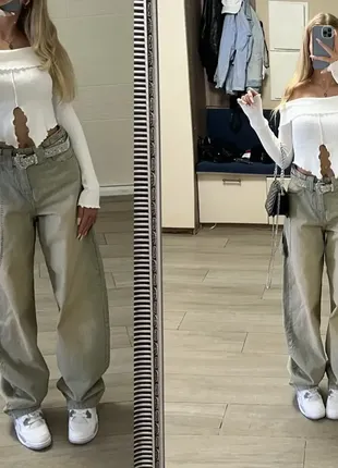 Женские джинсы baggi балоны bershka
