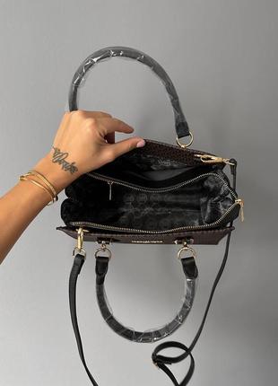 Сумка женская в стиле michael kors brown black4 фото