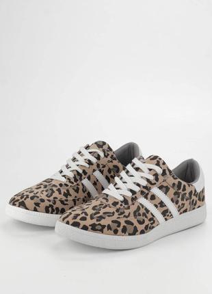 Кросівки жіночі леопардові замша демісезон 142103