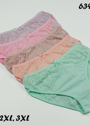 Женские кружевные трусы nicoletta xl, 2xl, 3xl