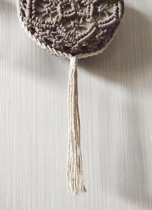 Держатель для шляпы тройной, органайзер для шляпы макраме