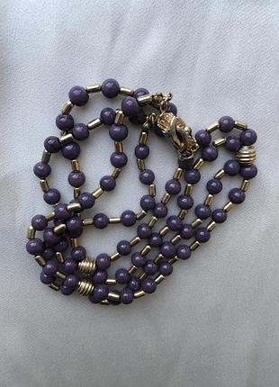 Винтажное ожерелье стеклокерамика