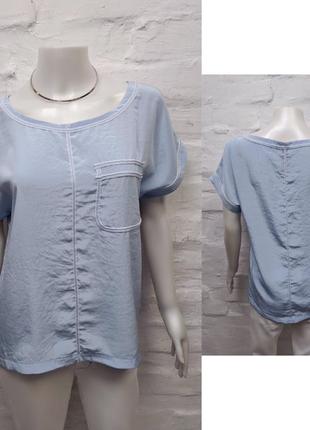 Marc cain элегантный топ футболка небесного голубого цвета