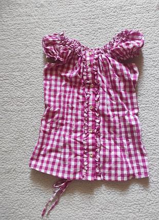 Рубашка летняя блузка натуральная футболка