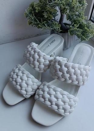Літні білі босоніжки плетені єко шкіра