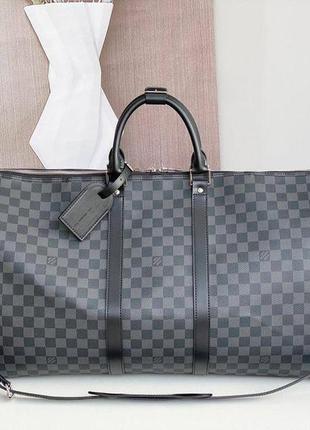 Сумка louis vuitton keepall канва, кожа8 фото