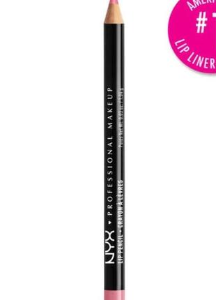 Олівець для губ nyx professional makeup slim lip pencil 835 pinky1 фото