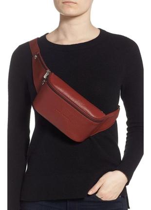 Longchamp le foulonne кожаная сумка на пояс10 фото