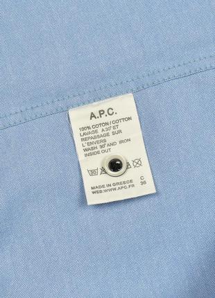 Сорочка теніска a.p.c. ( apc a p c ) розмір xs // рубашка блуза топ бавовна короткий рукав7 фото