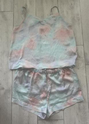Піжама шорти па майка шовк