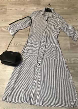 Платье в полоску zara 2