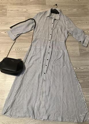 Платье в полоску zara 3