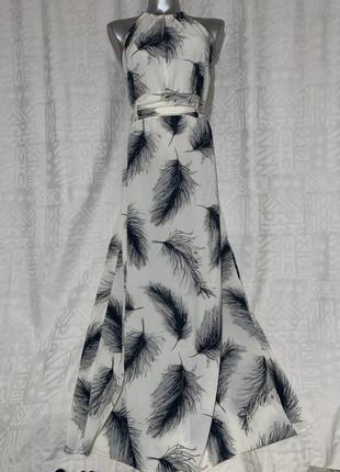 Платье сарафан долгое вечернее праздничное большое размер 22 бренд