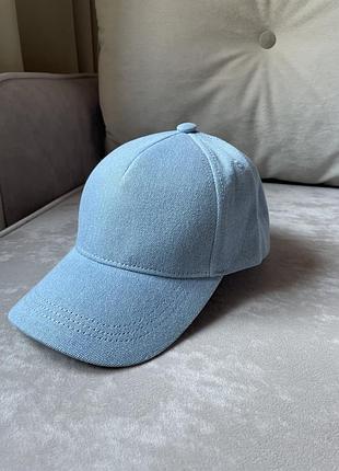 Кепка бейсболка джинсовая джинс однотонная