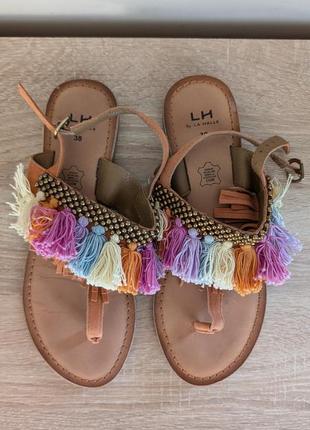 Сандалии босоножки кожаные