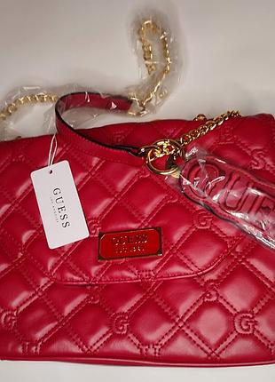 Оригинальная женская сумка guess lolli 73 красного цвета гуес vivivenne westwood carhartt dickies stussy arcteryx